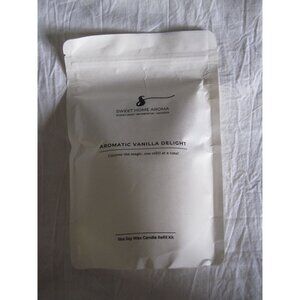 NEW Sweet Home Aroma Aromatic Vanilla Delight 10 oz Soy Wax Candle Refill Kit!
